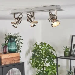 Plafonnier Yometchen LED Nickel mat, 3 lumières