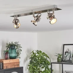 Plafonnier Yometchen LED Nickel mat, 3 lumières