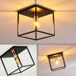 Plafonnier Yuhigaoka Noir, 1 lumière