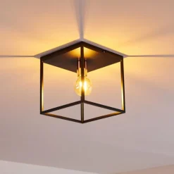 Plafonnier Yuhigaoka Noir, 1 lumière