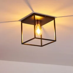 Plafonnier Yuhigaoka Noir, 1 lumière