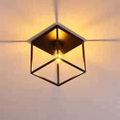 Plafonnier Yuhigaoka Noir, 1 lumière