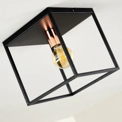 Plafonnier Yuhigaoka Noir, 1 lumière