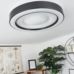 Plafonnier Zeballos LED Blanc, 1 lumière, Télécommandes, Changeur de couleurs