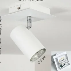 Plafonnier Zuoz Blanc, 1 lumière