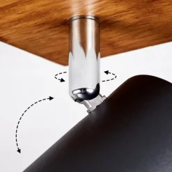 Plafonnier Zuoz Bois clair, 1 lumière