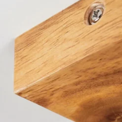 Plafonnier Zuoz Bois clair, 1 lumière