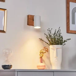 Plafonnier Zuoz Bois clair, 1 lumière