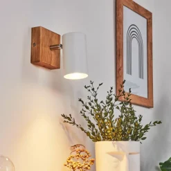 Plafonnier Zuoz Bois clair, 1 lumière