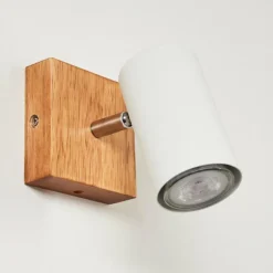 Plafonnier Zuoz Bois clair, 1 lumière