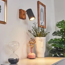 Plafonnier Zuoz Bois clair, 1 lumière