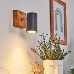 Plafonnier Zuoz Bois clair, 1 lumière