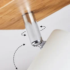 Plafonnier Zuoz Bois clair, 1 lumière