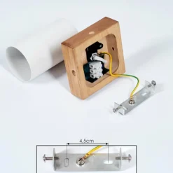 Plafonnier Zuoz Bois clair, 1 lumière