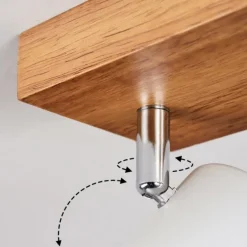 Plafonnier Zuoz Bois clair, 3 lumières