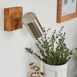 Plafonnier Zuoz Bois clair, 1 lumière