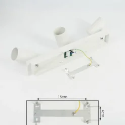 Plafonnier Zuoz Chrome, Blanc, 3 lumières