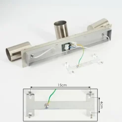 Plafonnier Zuoz Chrome, Nickel mat, 3 lumières