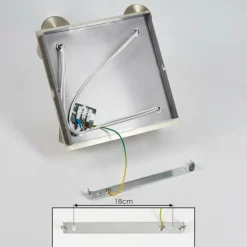 Plafonnier Zuoz Chrome, Nickel mat, 4 lumières