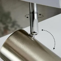 Plafonnier Zuoz Chrome, Nickel mat, 4 lumières