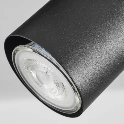 Plafonnier Zuoz Chrome, Noir, 2 lumières