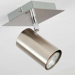 Plafonnier Zuoz Nickel mat, 1 lumière