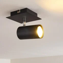 Plafonnier Zuoz Noir, 1 lumière