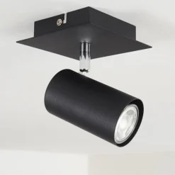 Plafonnier Zuoz Noir, 1 lumière