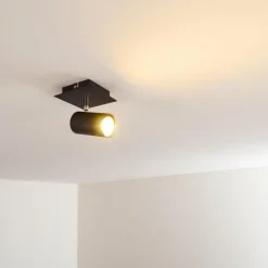 Plafonnier Zuoz Noir, 1 lumière