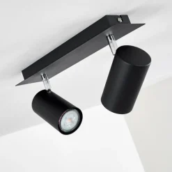 Plafonnier Zuoz Noir, 2 lumières