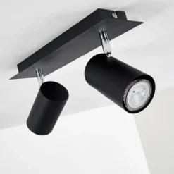 Plafonnier Zuoz Noir, 2 lumières