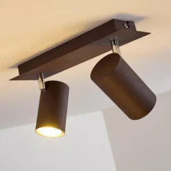 Plafonnier Zuoz Rouille, 2 lumières