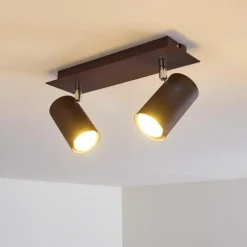 Plafonnier Zuoz Rouille, 2 lumières