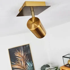 Plafonnier Zuoz Vieux laiton, 1 lumière