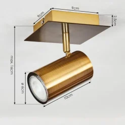 Plafonnier Zuoz Vieux laiton, 1 lumière