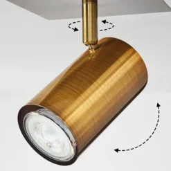 Plafonnier Zuoz Vieux laiton, 1 lumière