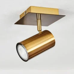 Plafonnier Zuoz Vieux laiton, 1 lumière