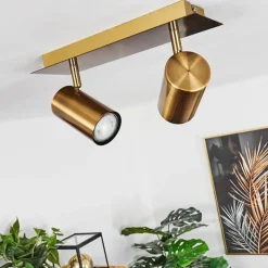 Plafonnier Zuoz Vieux laiton, 2 lumières