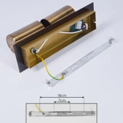 Plafonnier Zuoz Vieux laiton, 2 lumières