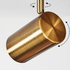 Plafonnier Zuoz Vieux laiton, 2 lumières