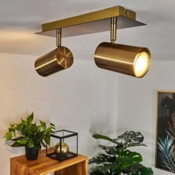 Plafonnier Zuoz Vieux laiton, 2 lumières