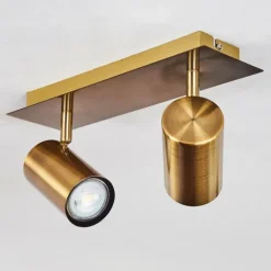 Plafonnier Zuoz Vieux laiton, 2 lumières