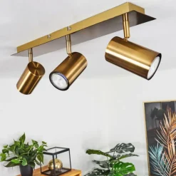 Plafonnier Zuoz Vieux laiton, 3 lumières