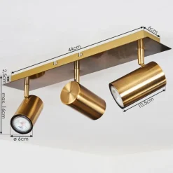 Plafonnier Zuoz Vieux laiton, 3 lumières