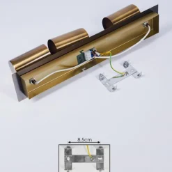 Plafonnier Zuoz Vieux laiton, 3 lumières