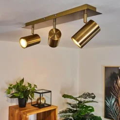 Plafonnier Zuoz Vieux laiton, 3 lumières