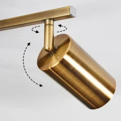 Plafonnier Zuoz Vieux laiton, 5 lumières