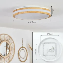 Plafonnier Zurzach LED Écru, Blanc, 1 lumière