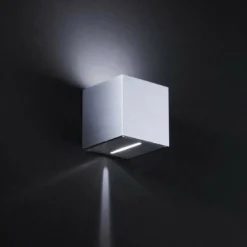 Plaque métallique à fente Helestra SIRI Blanc