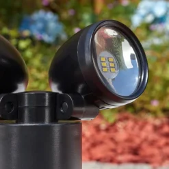 Plingshult Luminaire extérieur, Pieu, Eclairage de chemin LED Noir, 2 lumières